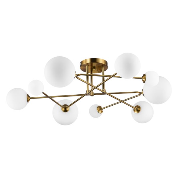 SLE2211-302-09 Светильник потолочный Латунь/Белый G9 LED 9*5W FANTINI — изображение 4