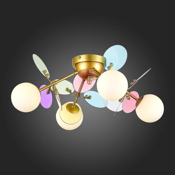 SLE2502-202-04 Светильник потолочный Золотистый/Разноцветный G9 LED 4*5W VOLA — изображение 2