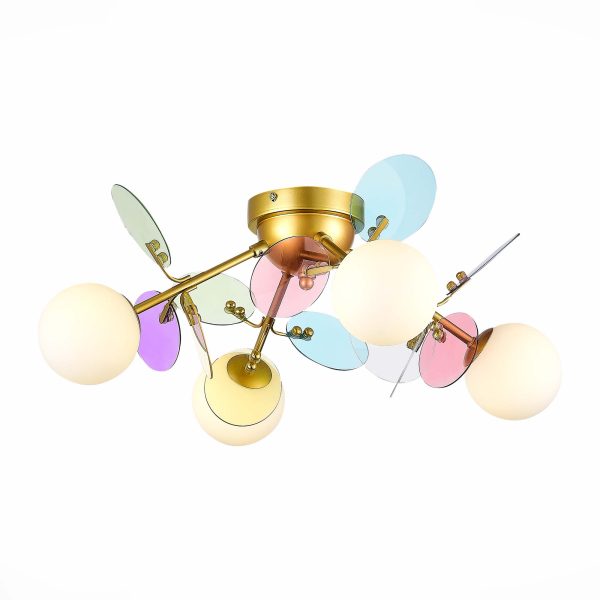SLE2502-202-04 Светильник потолочный Золотистый/Разноцветный G9 LED 4*5W VOLA — изображение 3