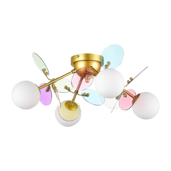SLE2502-202-04 Светильник потолочный Золотистый/Разноцветный G9 LED 4*5W VOLA — изображение 4