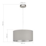 Серебристый E27 1*40W BRESCIA