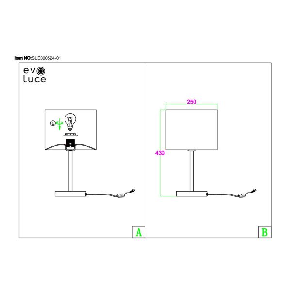 SLE300554-01 Прикроватная лампа Никель/Белый, Серебристый E27 1*40W BRESCIA — изображение 4
