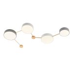 SLE600102-04 Светильник потолочный Золотистый, Светлое дерево/Белый, Серый LED 4*16,5W 4000K DOSSENA — изображение 5