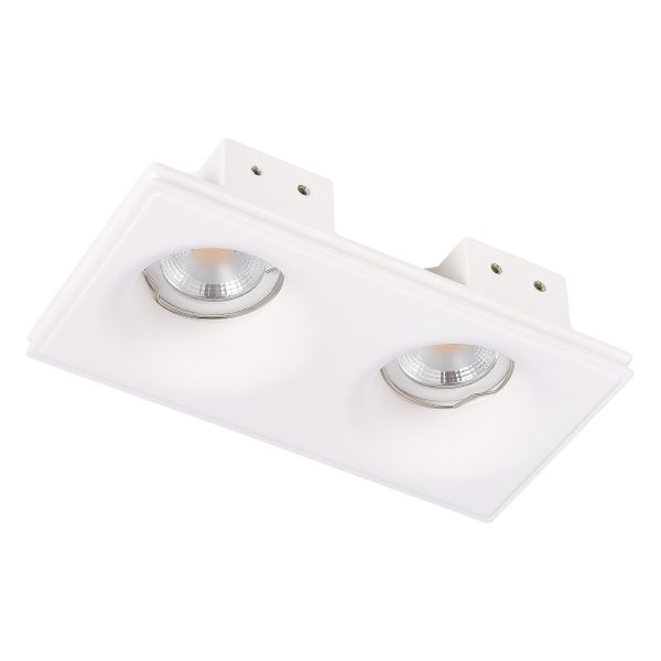 ST254.328.02 Св-к встр. из гипса Белый GU10 2*50W IP20 L200xW100xH45 180-240V Без ламп Встраиваемые светильники — изображение 4