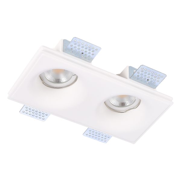 ST254.328.02 Св-к встр. из гипса Белый GU10 2*50W IP20 L200xW100xH45 180-240V Без ламп Встраиваемые светильники — изображение 5