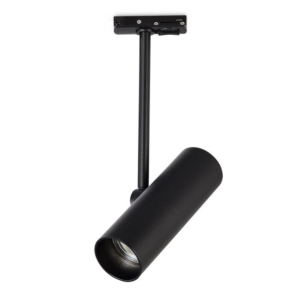 ST381.406.01 Св-к трек. Черный GU10 1*50W IP20 DxH- 220V Без ламп Однофазная трековая система — изображение 3