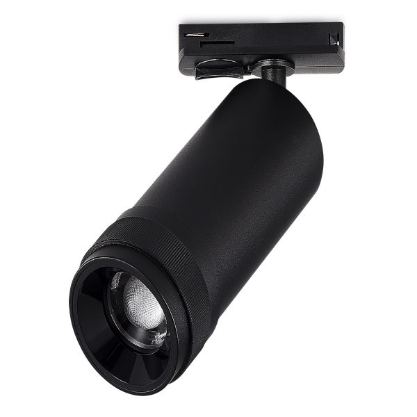 ST384.436.10 Св-к трек. Черный LED 1*10W 3000K 900Lm Ra>90 10-55о  IP20 L160xW50xH- 220V Однофазная трековая система — изображение 3