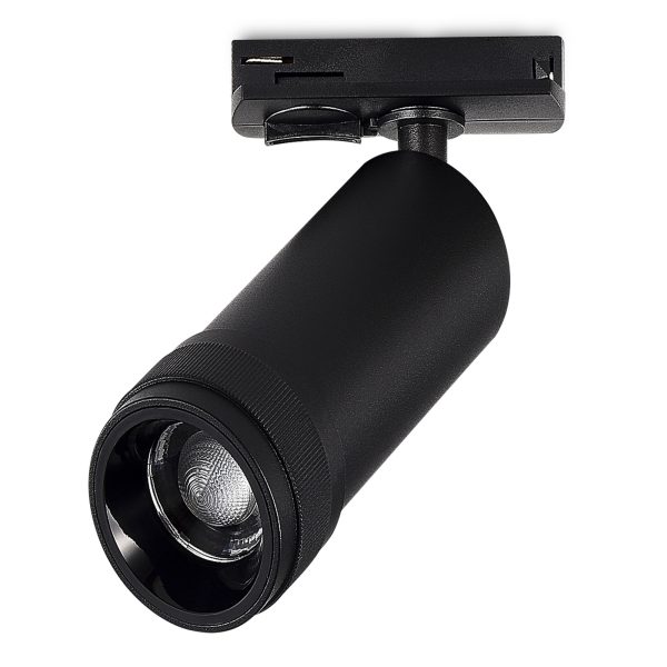 ST384.436.20 Св-к трек. Черный LED 1*20W 3000K 1 800Lm Ra>90 10-55о  IP20 L170xW60xH- 220V Однофазная трековая система — изображение 3