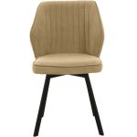 Стул «Вермут», велюр Бренди крем, каркас вращения черный — изображение 4