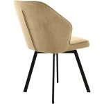 Стул «Вермут», велюр Бренди крем, каркас вращения черный — изображение 5