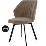 Стул «Вермут», велюр Бренди латте, каркас вращения черный — изображение 2