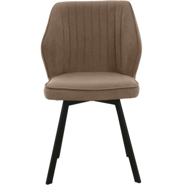 Стул «Вермут», велюр Бренди латте, каркас вращения черный — изображение 4