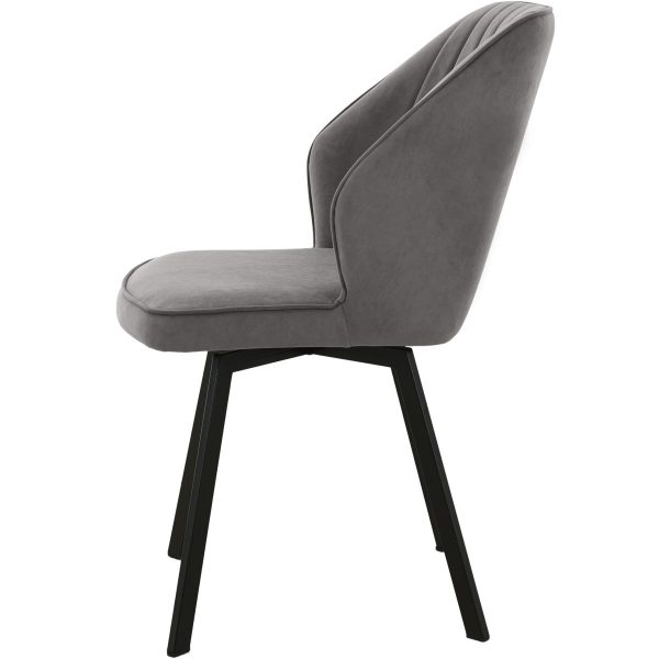 Стул «Вермут», велюр Бренди мансун, каркас вращения черный — изображение 3