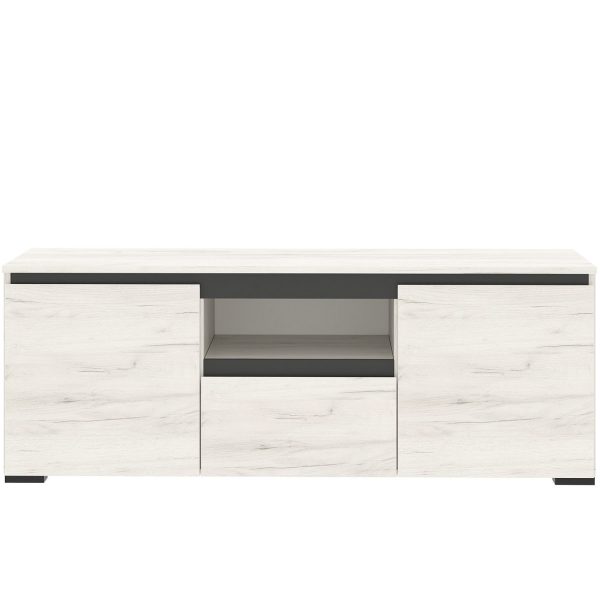 Тумба «Гретта» 2С1Я, Крафт белый/Антрацит — изображение 3