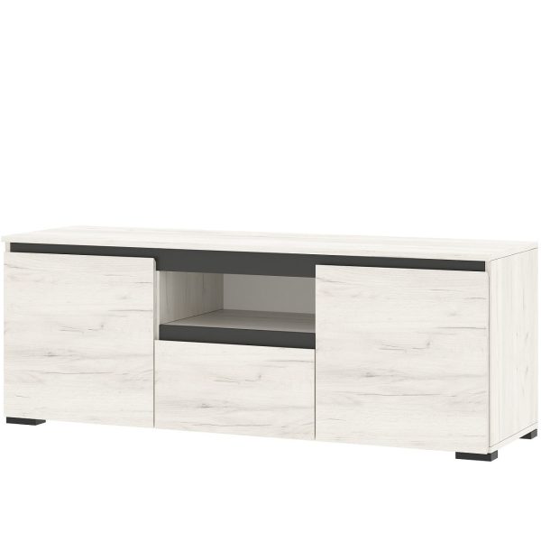 Тумба «Гретта» 2С1Я, Крафт белый/Антрацит — изображение 2