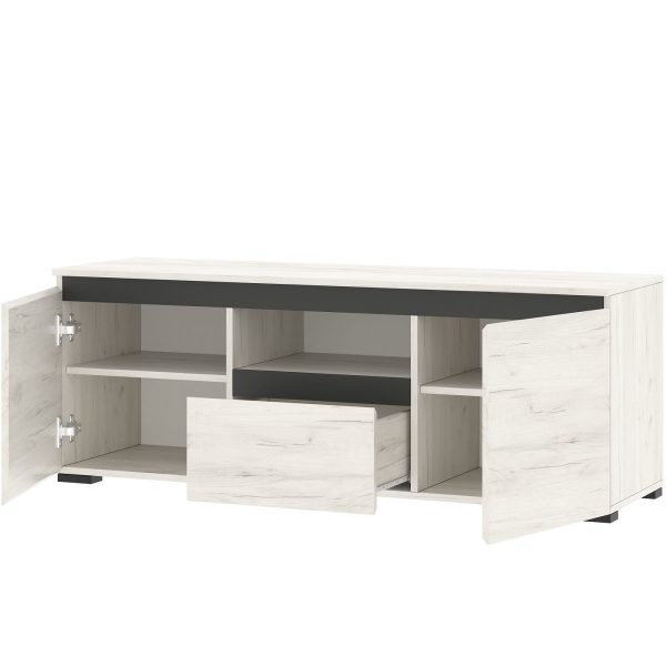 Тумба «Гретта» 2С1Я, Крафт белый/Антрацит — изображение 4