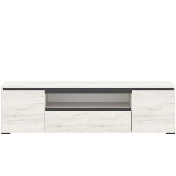 Тумба «Гретта» 2С2Я, Крафт белый/Антрацит — изображение 3