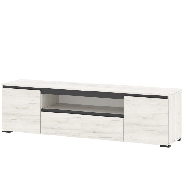 Тумба «Гретта» 2С2Я, Крафт белый/Антрацит — изображение 2