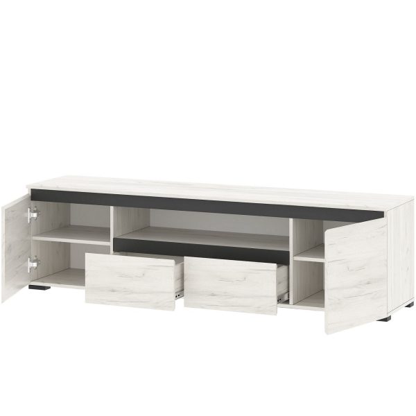 Тумба «Гретта» 2С2Я, Крафт белый/Антрацит — изображение 4