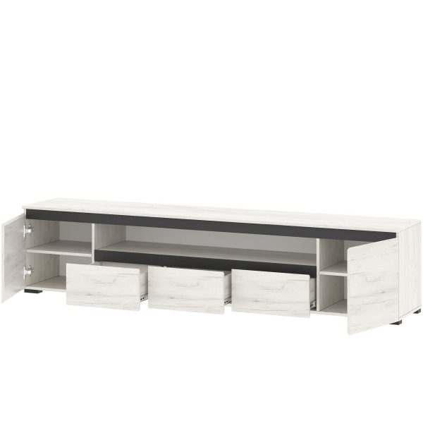 Тумба «Гретта» 2С3Я, Крафт белый/Антрацит — изображение 3