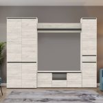 Стенка «Гретта-1», Крафт белый/Антрацит