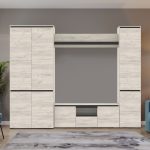 Стенка «Гретта-3», Крафт белый/Антрацит