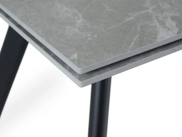 Раскладной обеденный стол Bronte черный, серый — изображение 5