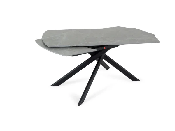 Раскладной обеденный стол Loon серый, черный — изображение 4
