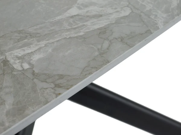 Раскладной обеденный стол Loon серый, черный — изображение 5