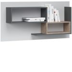 Полка «Квадро» 120, Антрацит/Дуб эндгрейн/Шиншилла