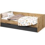 Кровать-топчан «Лацио Сканди» 90, Вотан/Сканди графит