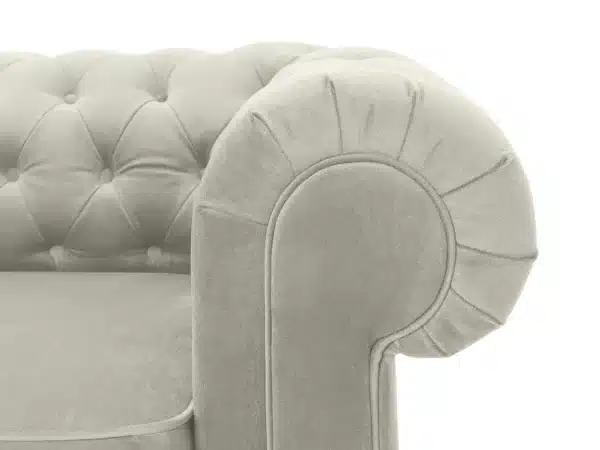 Диван Chesterfield без механизма белый — изображение 4