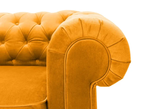 Диван Chesterfield без механизма желтый — изображение 4