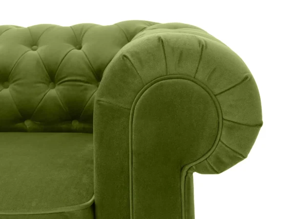Диван Chesterfield без механизма зеленый — изображение 4