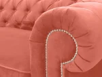 Диван Chesterfield с механизмом трансформации красный — изображение 4