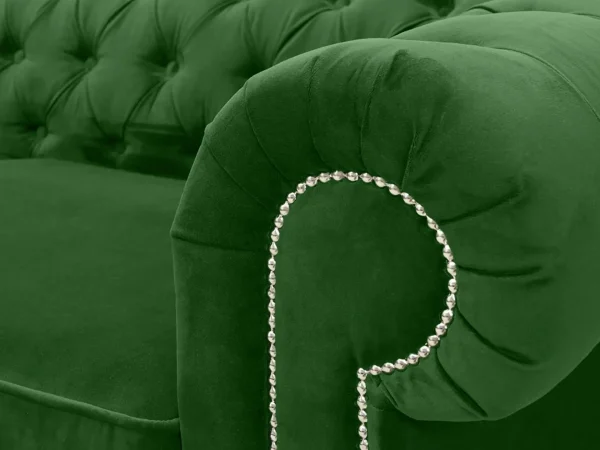 Диван Chesterfield с механизмом трансформации зеленый — изображение 4