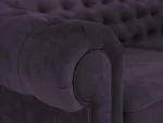 Диван Chesterfield с механизмом трансформации черный, фиолетовый — изображение 4