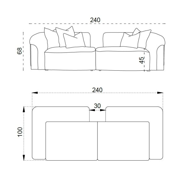 Диван Аура 2-х местный — изображение 3