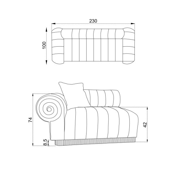 Диван Белезза 2-х местный белый — изображение 3