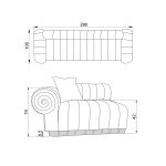 Диван Белезза 4-х местный коричневый — изображение 3