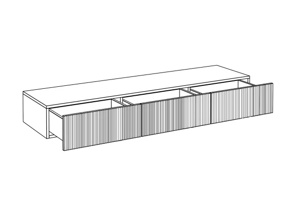 Консоль с 3 ящиками Canto серо-бежевый — изображение 3