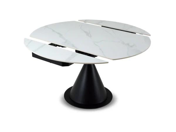 Раскладной обеденный стол Pion белый, черный — изображение 5