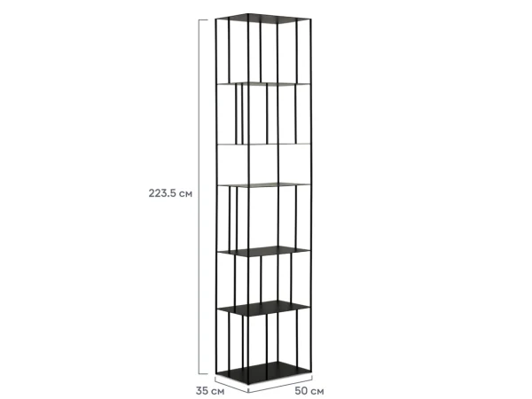 Стеллаж Shelf узкий высокий черный — изображение 4