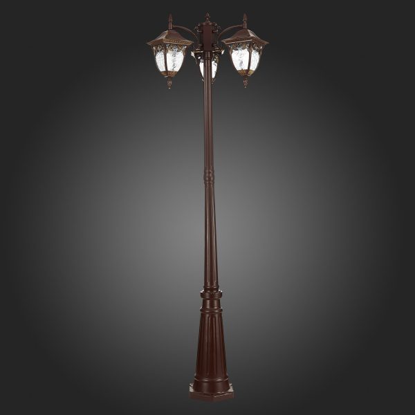 SL083.705.03 Светильник уличный наземный ST-Luce Кофейный/Кофейный, Прозрачный E27 3*60W CHIANI — изображение 5