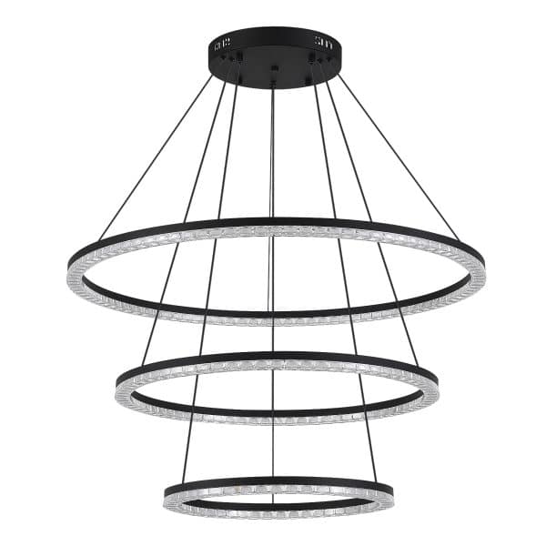 SL1018.403.03 Светильник подвесной ST-Luce черный/прозрачный LED 3*130W 4000K EUCLIDICS — изображение 2