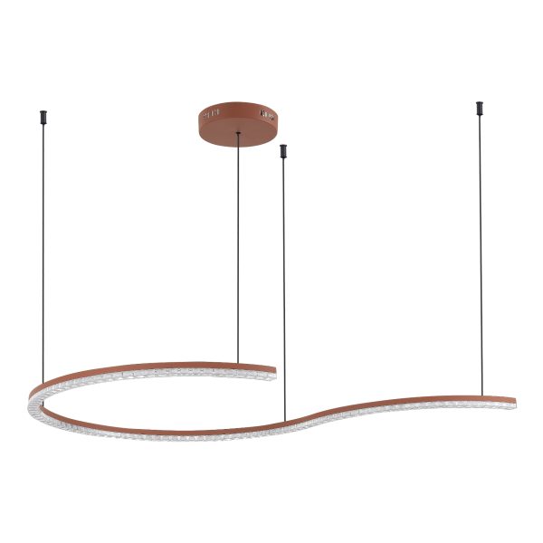 SL1018.603.01 Светильник подвесной ST-Luce терракотовый/прозрачный LED 1*65W 4000K EUCLIDICS — изображение 2