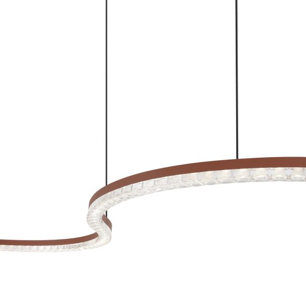 SL1018.603.01 Светильник подвесной ST-Luce терракотовый/прозрачный LED 1*65W 4000K EUCLIDICS — изображение 5