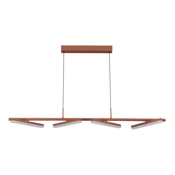 SL1018.603.04 Светильник подвесной ST-Luce терракотовый/прозрачный LED 4*32W 4000K EUCLIDICS — изображение 2