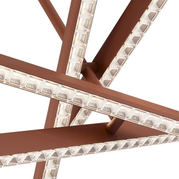 SL1018.613.04 Светильник подвесной ST-Luce терракотовый/прозрачный LED 4*43W 4000K EUCLIDICS — изображение 5