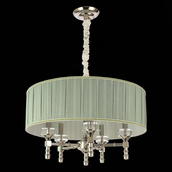 SL1121.103.05-Светильник-подвесной-ST-Luce-НикельОливковый-E14-540W-OLEO-3 SL1121.103.05 Светильник подвесной ST-Luce Никель/Оливковый E14 5*40W OLEO — изображение 4